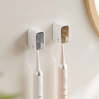 3-Piece Wall-Mounted Electric Toothbrush Holder Set - Waterproof & Dustproof