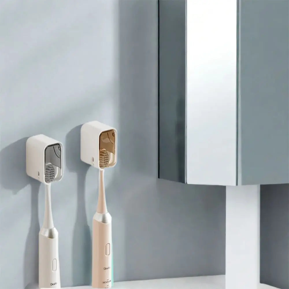 3-Piece Wall-Mounted Electric Toothbrush Holder Set - Waterproof & Dustproof