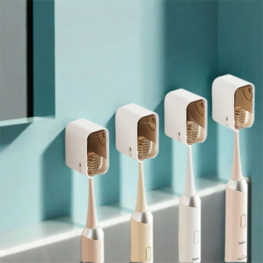 3-Piece Wall-Mounted Electric Toothbrush Holder Set - Waterproof & Dustproof