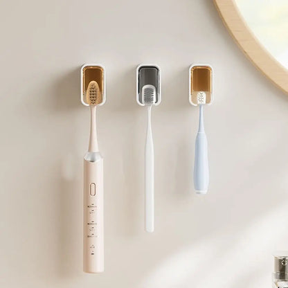 3-Piece Wall-Mounted Electric Toothbrush Holder Set - Waterproof & Dustproof