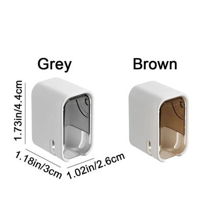 3-Piece Wall-Mounted Electric Toothbrush Holder Set - Waterproof & Dustproof
