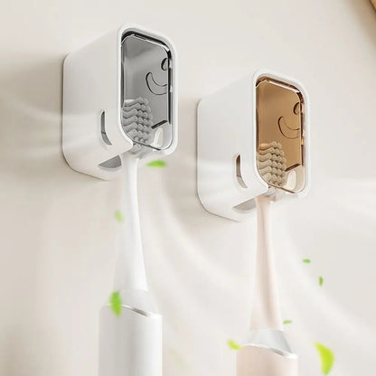 3-Piece Wall-Mounted Electric Toothbrush Holder Set - Waterproof & Dustproof