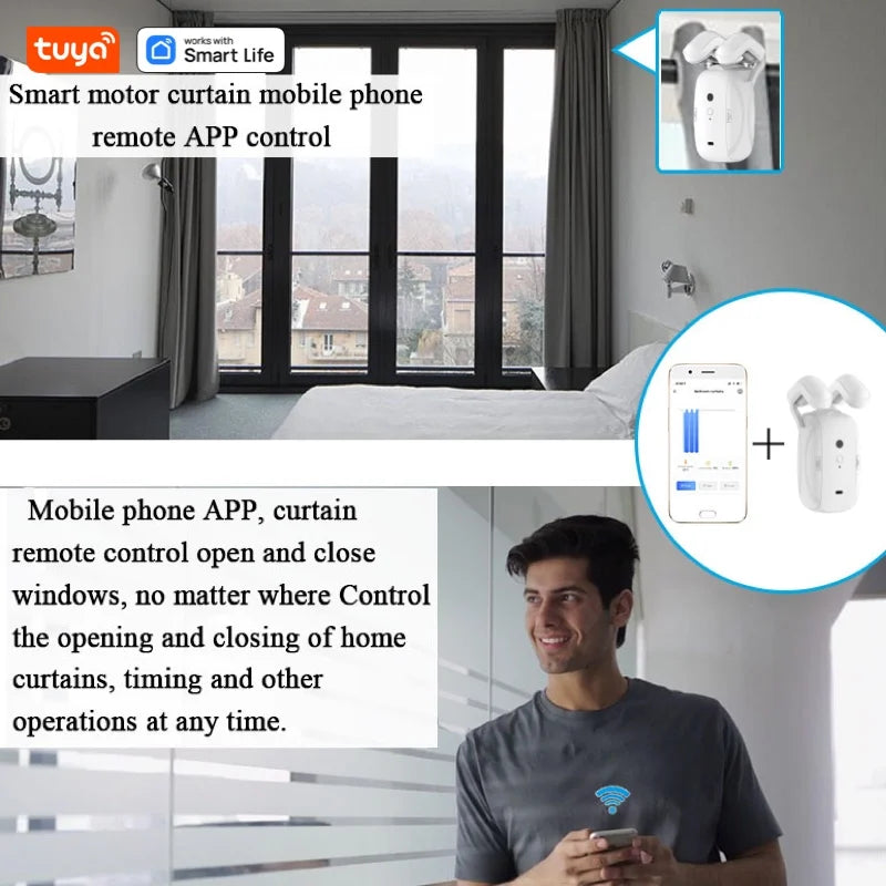 Switf Smart Wifi Curtain Robot (with gateway),  APP Remote Control,Voice Control，Single/Double Opening